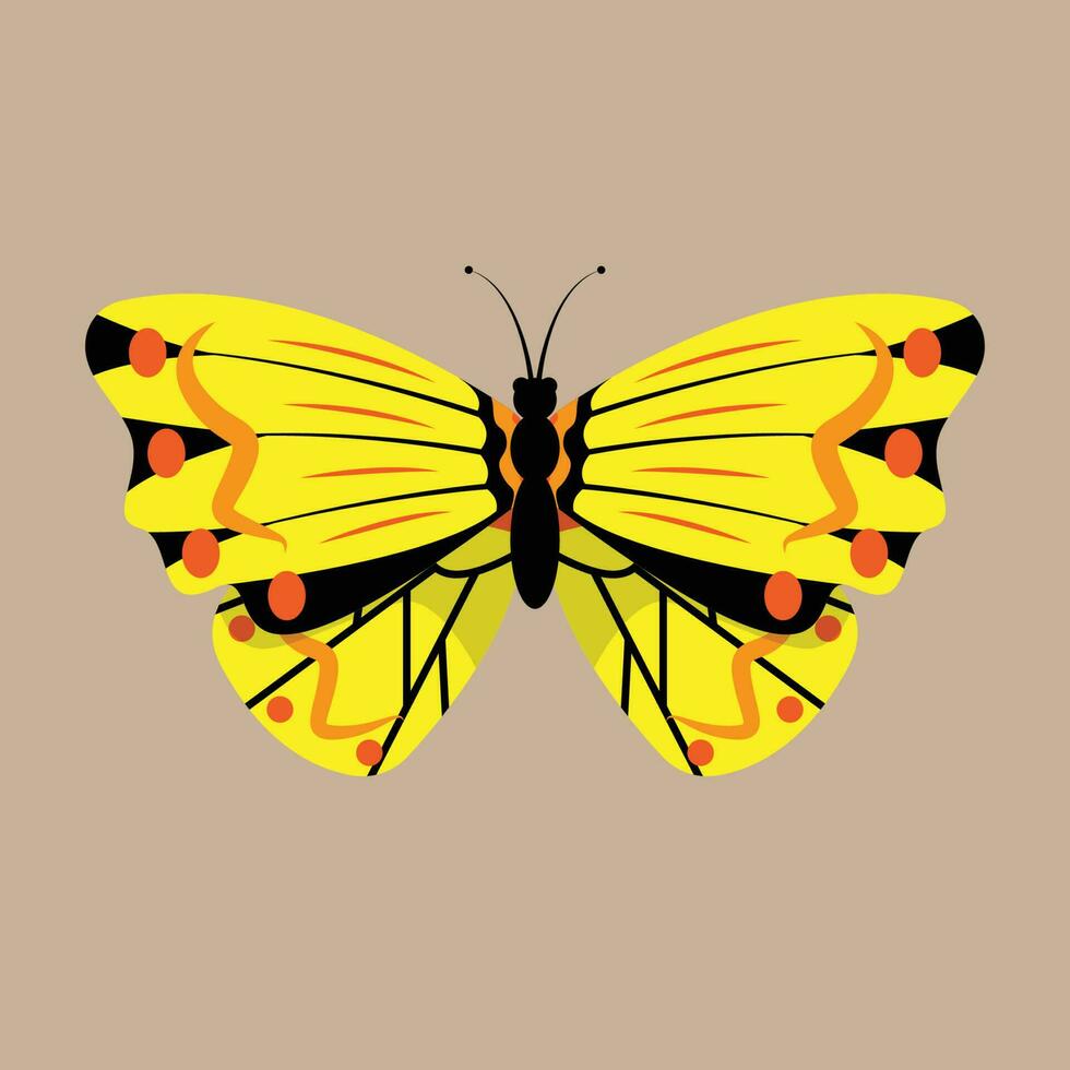 el ilustración de amarillo mariposa vector