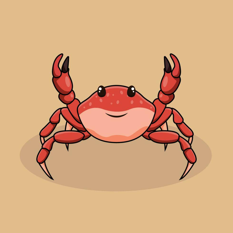 The Illustration of Crab vector