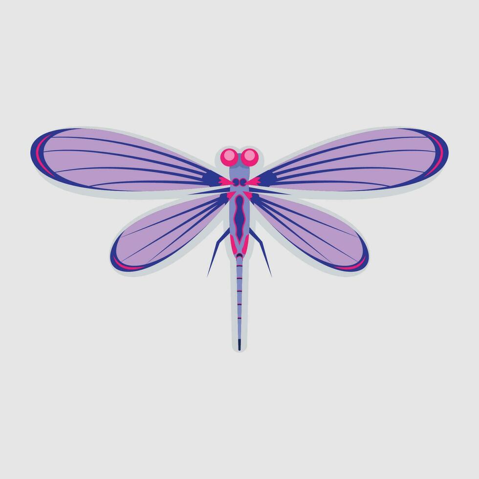 el ilustración de púrpura libélula vector