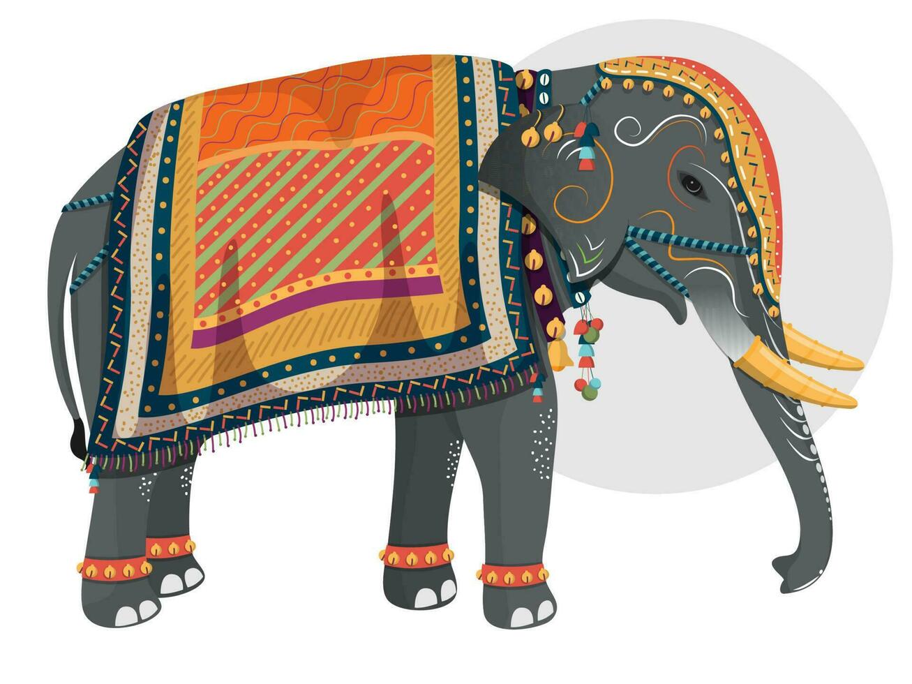 dibujos animados personaje de elefante en blanco antecedentes. vector