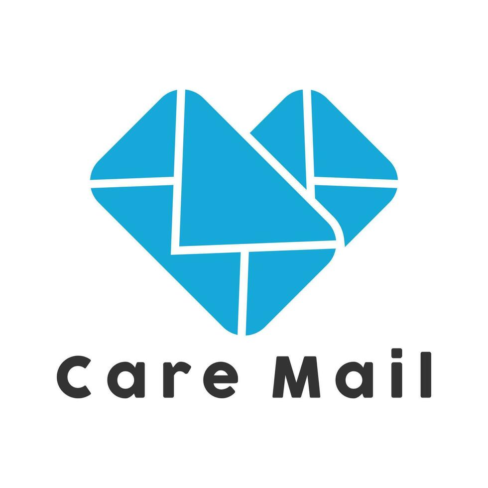 care mail logo design vector