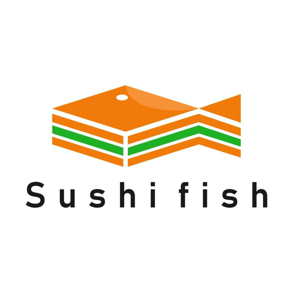 fish marine logo design vector