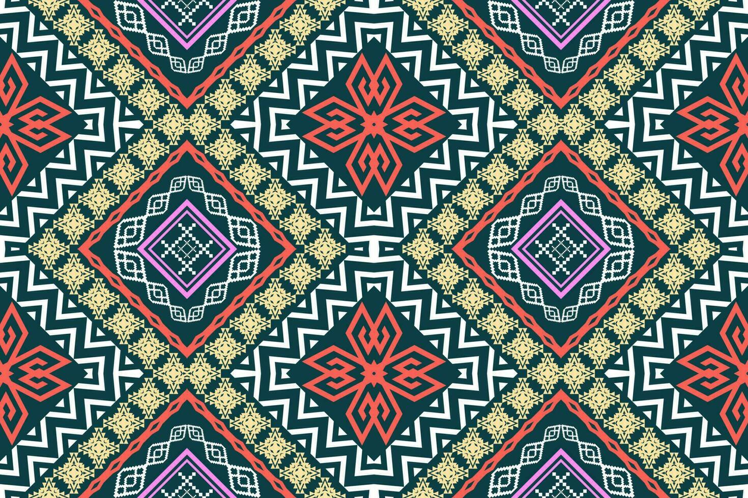 Ethnic Figure aztec embroidery style. Geometric ikat oriental traditional art pattern.Design for ethnic background,wallpaper,fashion,clothing,wrapping,fabric,element,sarong,graphic,vector illustration vector