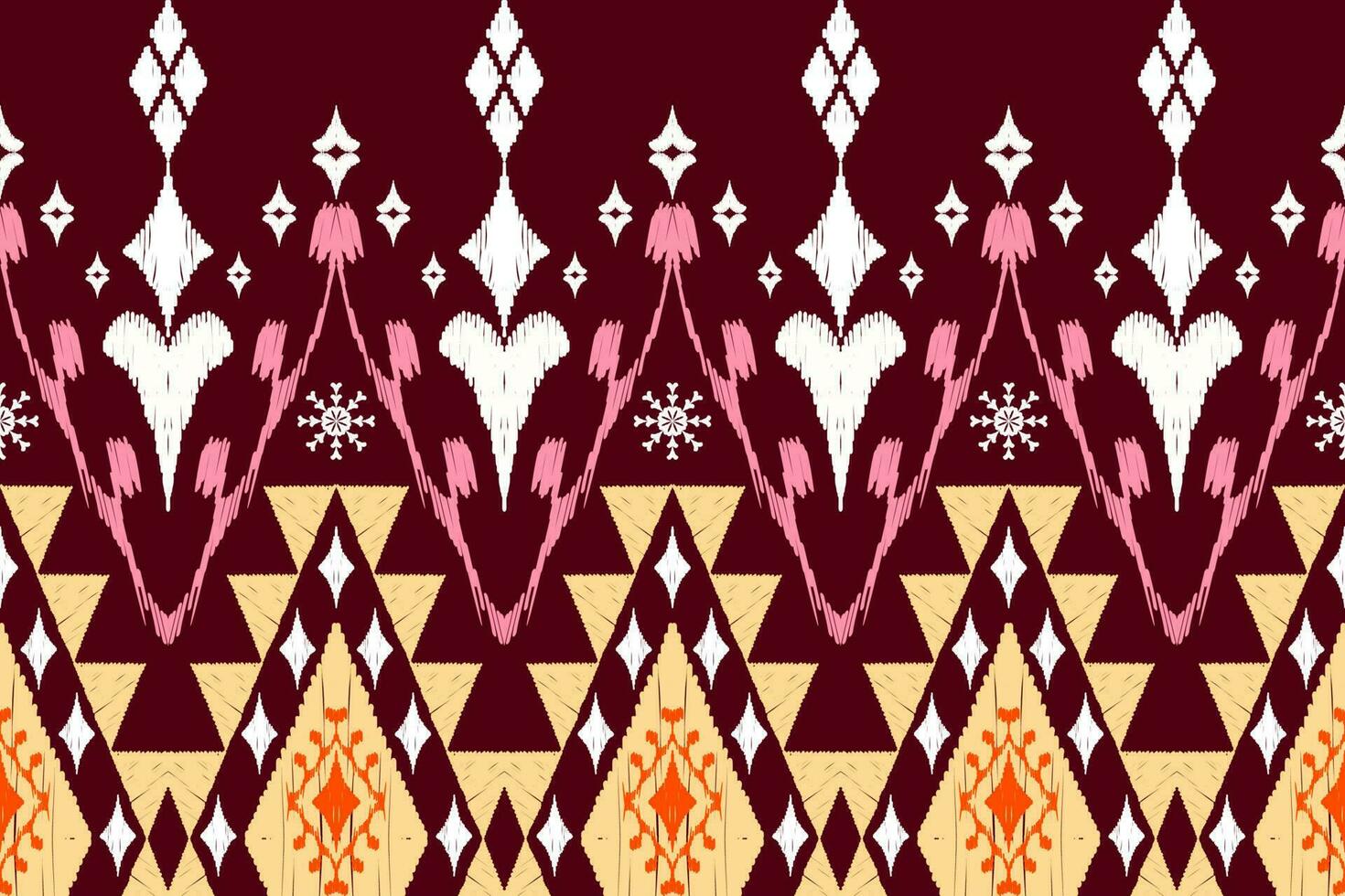 Ethnic Figure aztec embroidery style. Geometric ikat oriental traditional art pattern.Design for ethnic background,wallpaper,fashion,clothing,wrapping,fabric,element,sarong,graphic,vector illustration vector