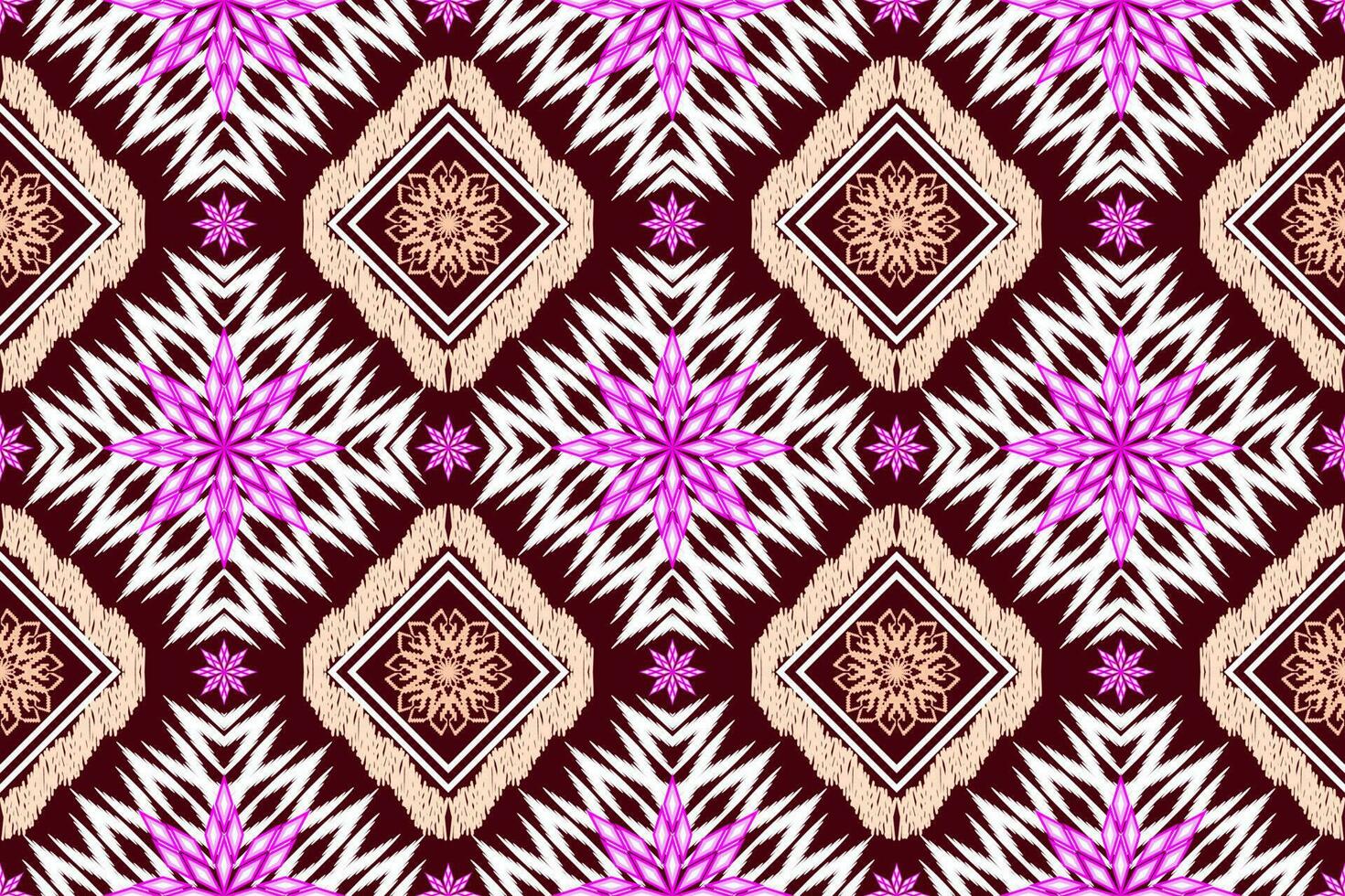 Ethnic Figure aztec embroidery style. Geometric ikat oriental traditional art pattern.Design for ethnic background,wallpaper,fashion,clothing,wrapping,fabric,element,sarong,graphic,vector illustration vector