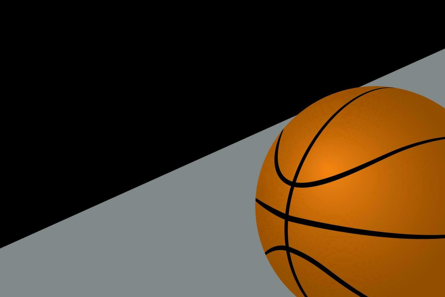 basketball with color theme background of professional basketball team. vector of black and gray bakcground for basketball team