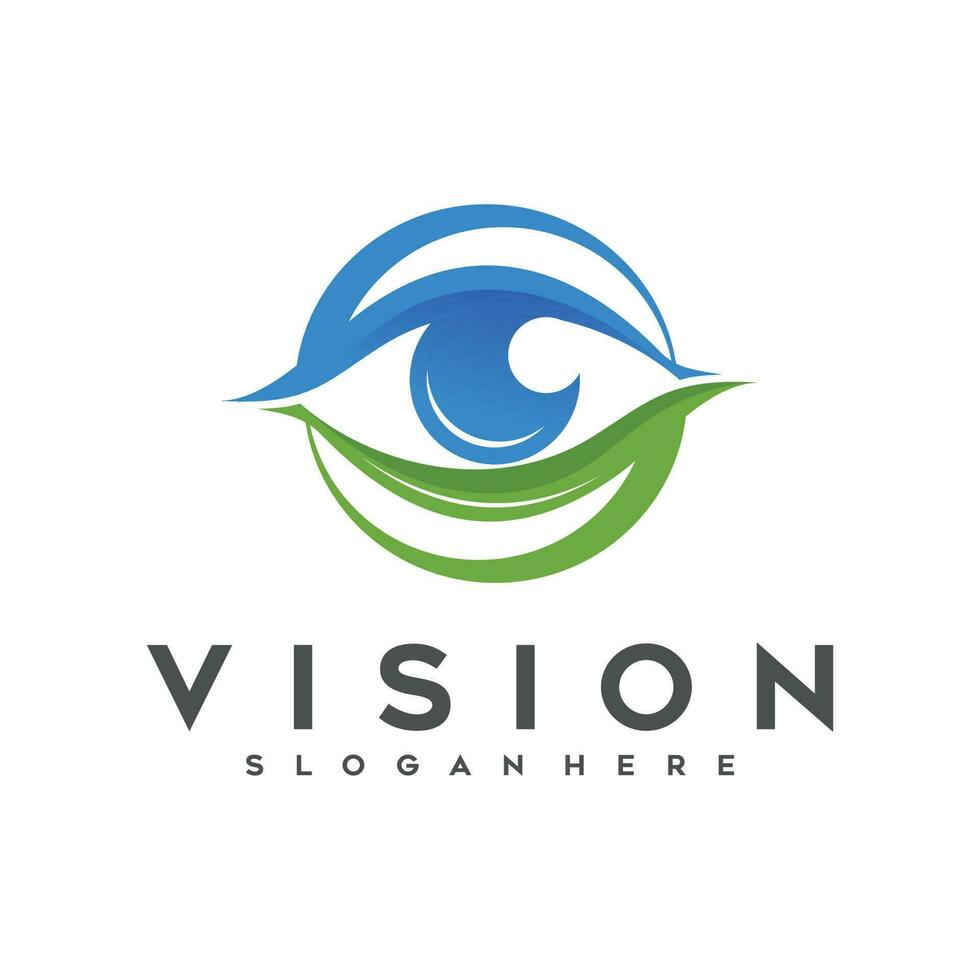 Eye vector logo colorful gradient illustrations