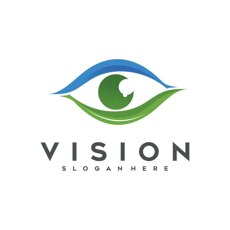 Eye vector logo colorful gradient illustrations