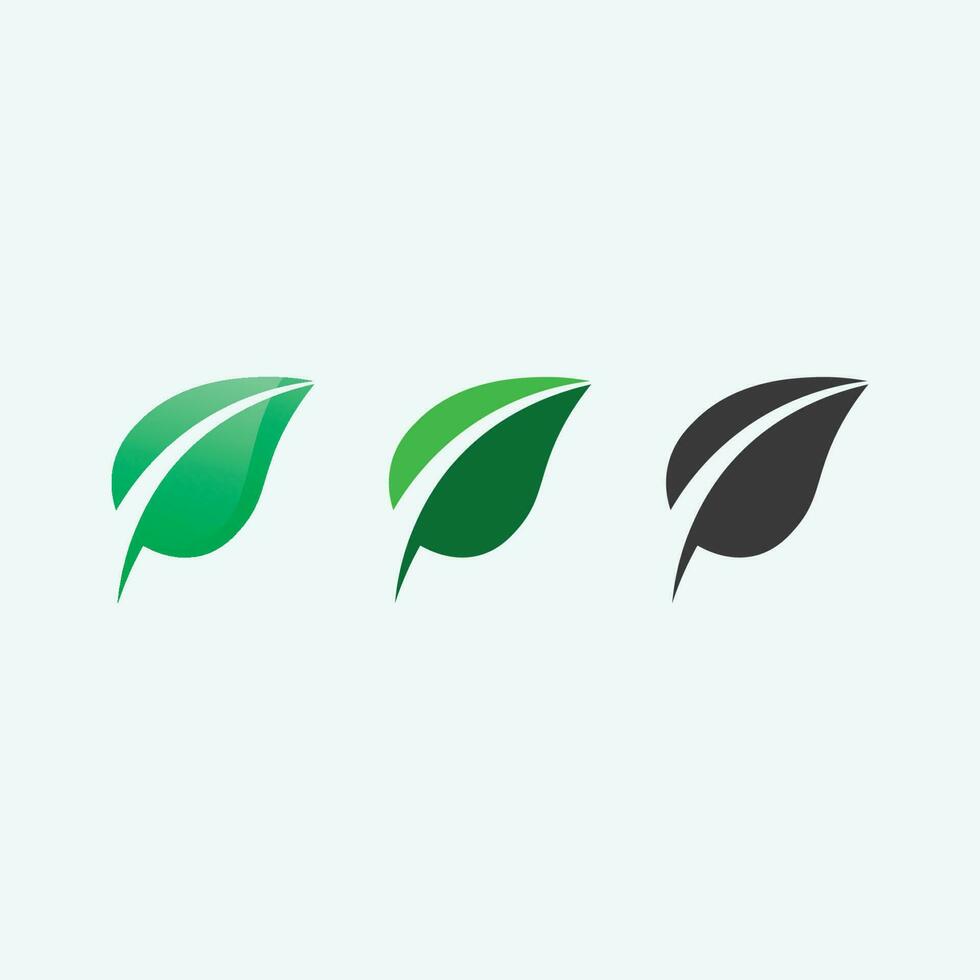 vector de diseño de logotipo de hoja para plantilla de símbolo de naturaleza editable, icono de vector de elemento de naturaleza de ecología de logotipo de hoja verde.