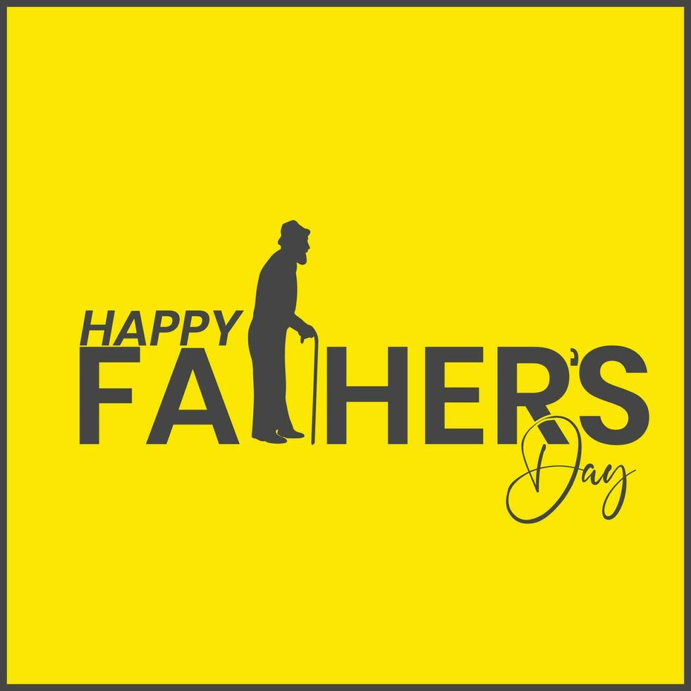 Happy fathers day post, Happy fathers day, happy father, Father day vector