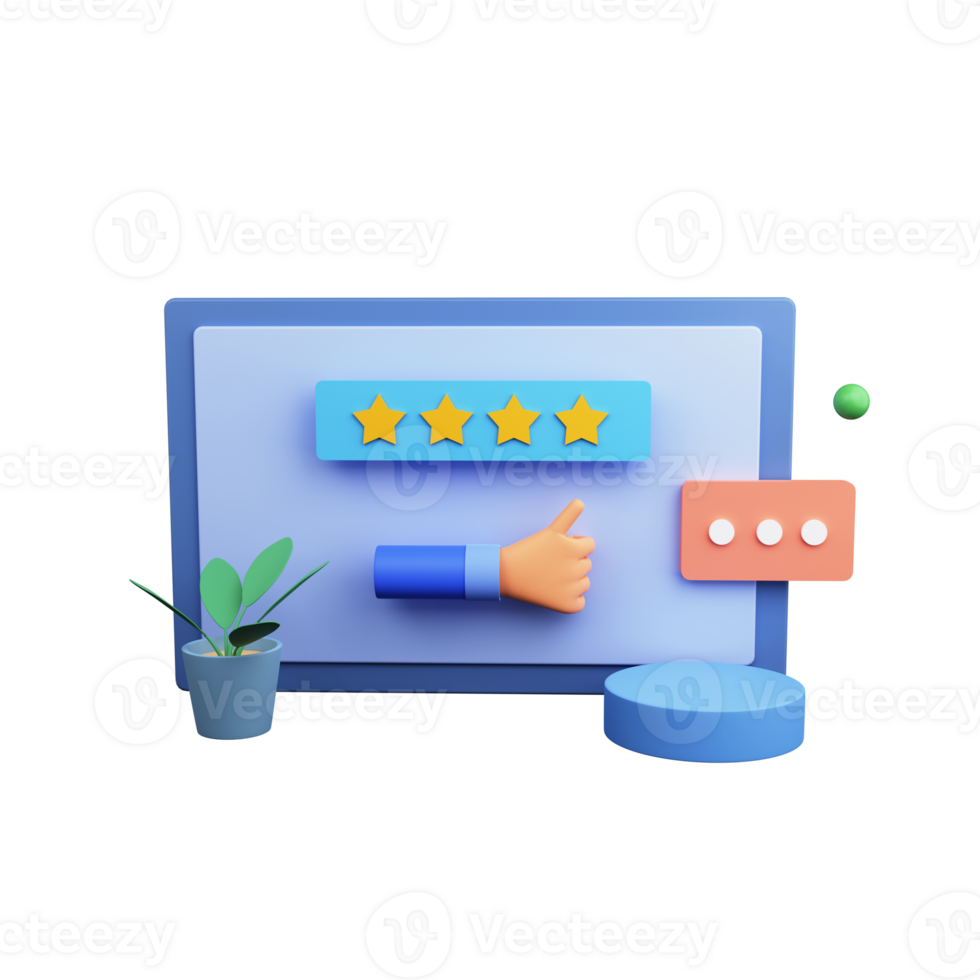 3D Render of Customer Review. png