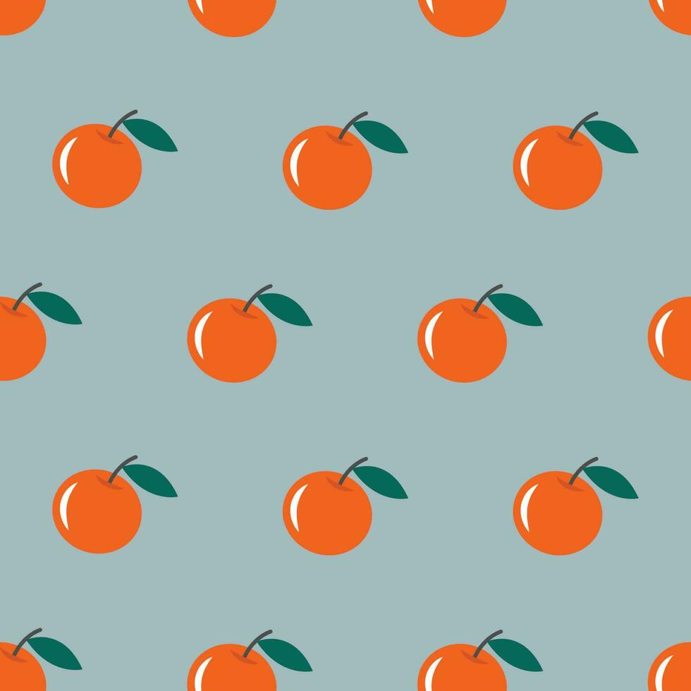 Illustration of orange fruit on grey background vector seamless