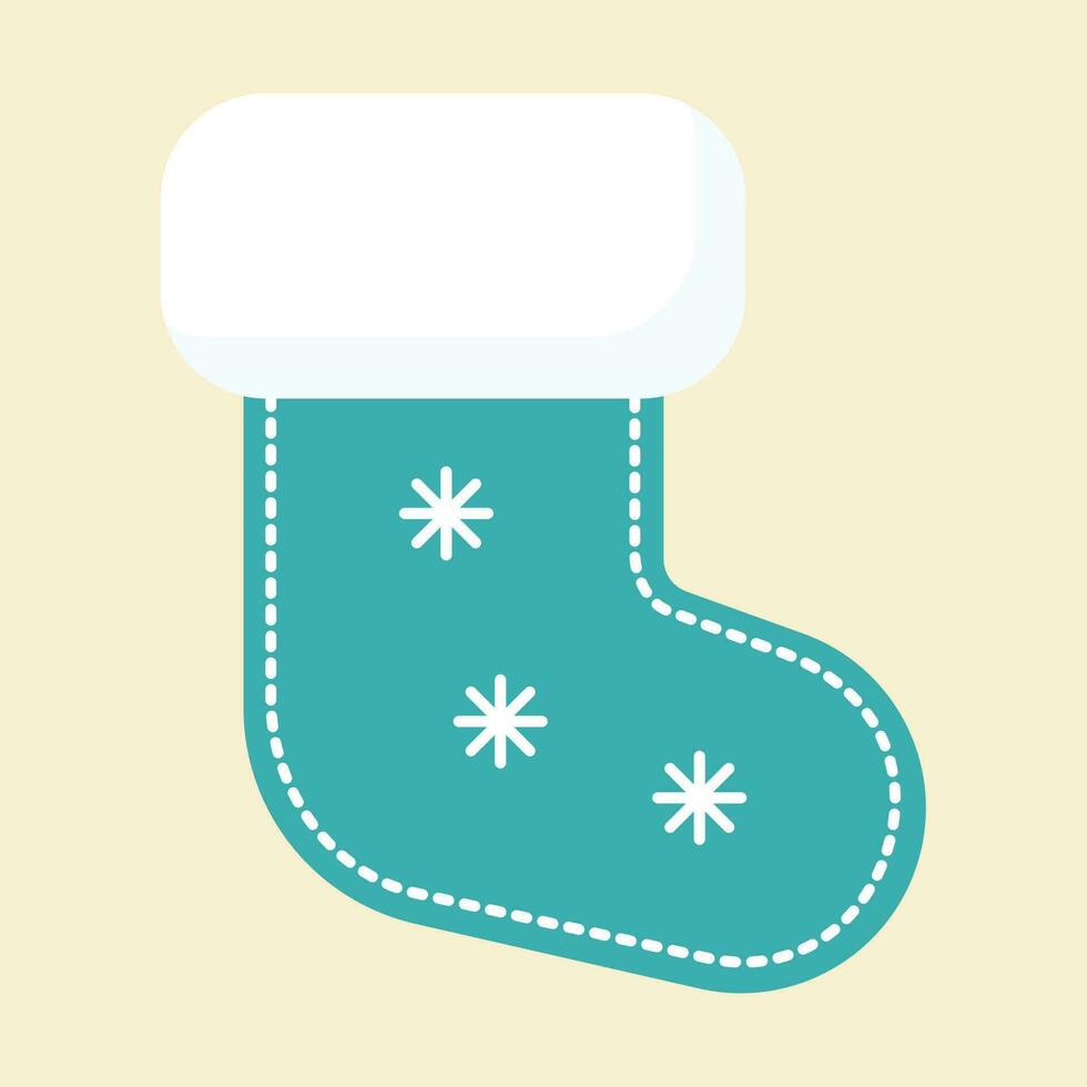 Vector Christmas gift socks. Flat vector Illustration.