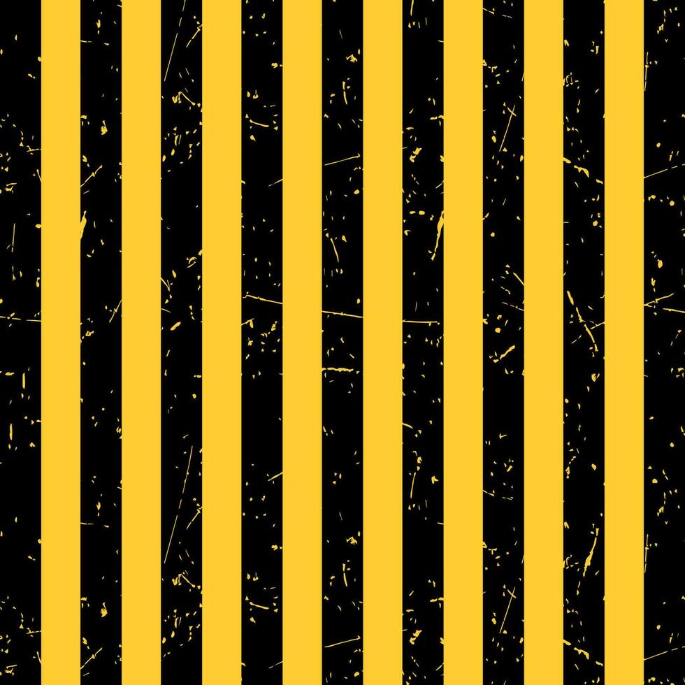Black and yellow background with scuffs. Striped background with grunge texture. Vector illustration