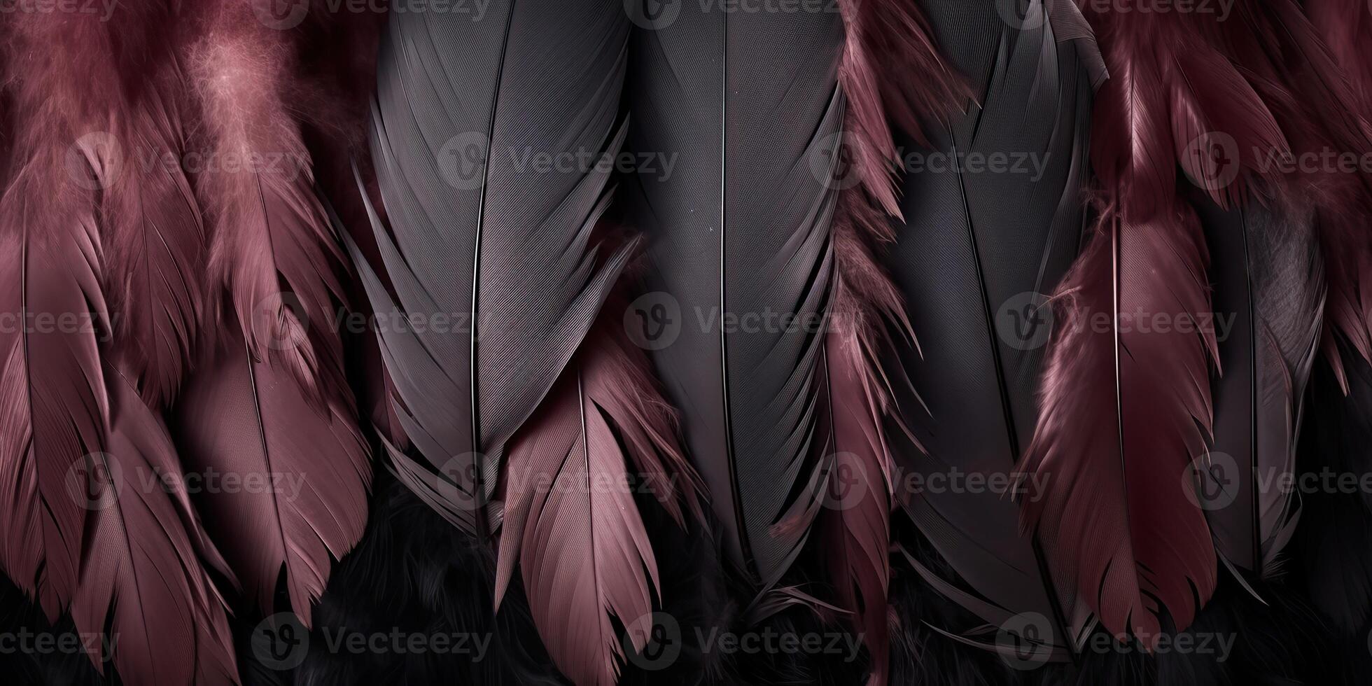 . . Photo realistic black feathers pattern background texture. Ellegant aesthetics luxury vibe. Graphic Art