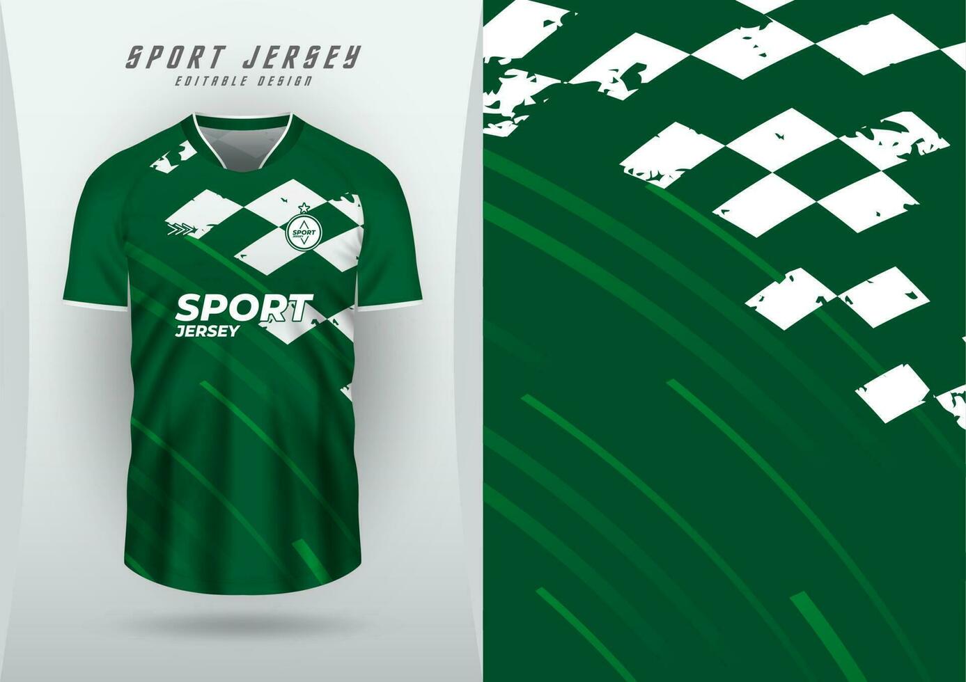 background for sport jersey football shirt running shirt racing shirt green checkered vector