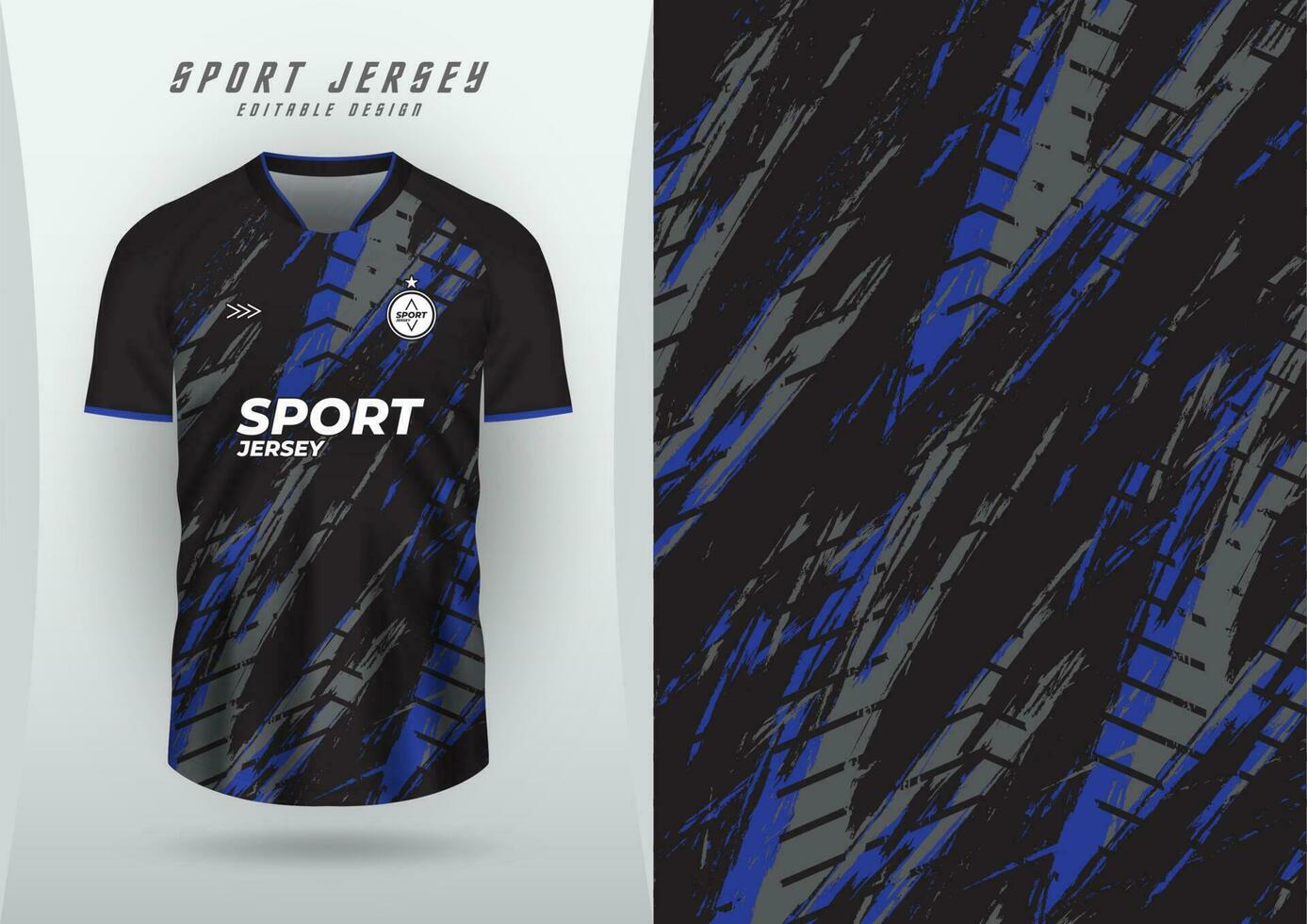 Background for sports jersey, soccer jersey, running jersey, racing jersey, black and blue pattern. vector