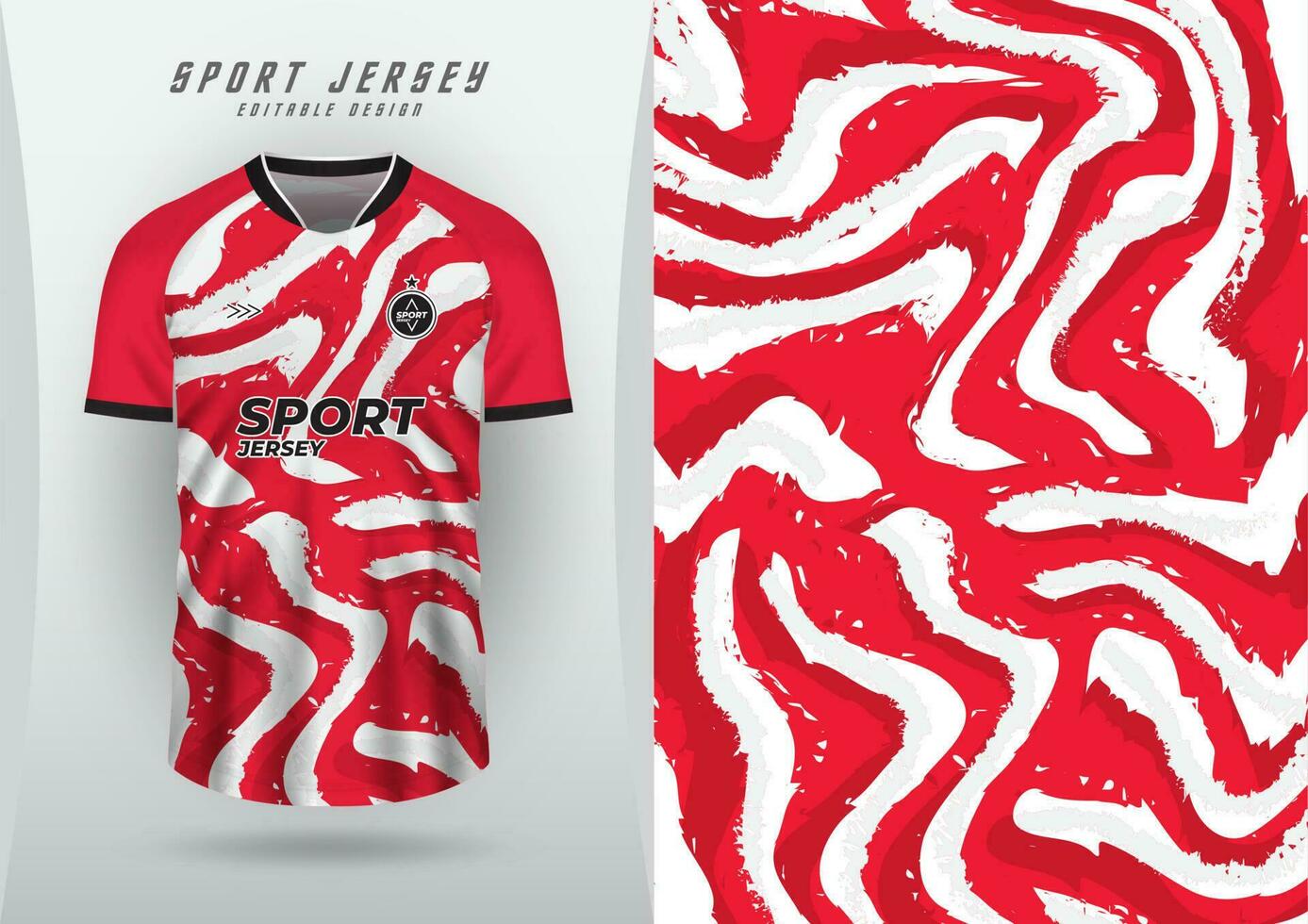 antecedentes para Deportes jersey, fútbol jersey, corriendo jersey, carreras jersey, rojo y blanco modelo. vector