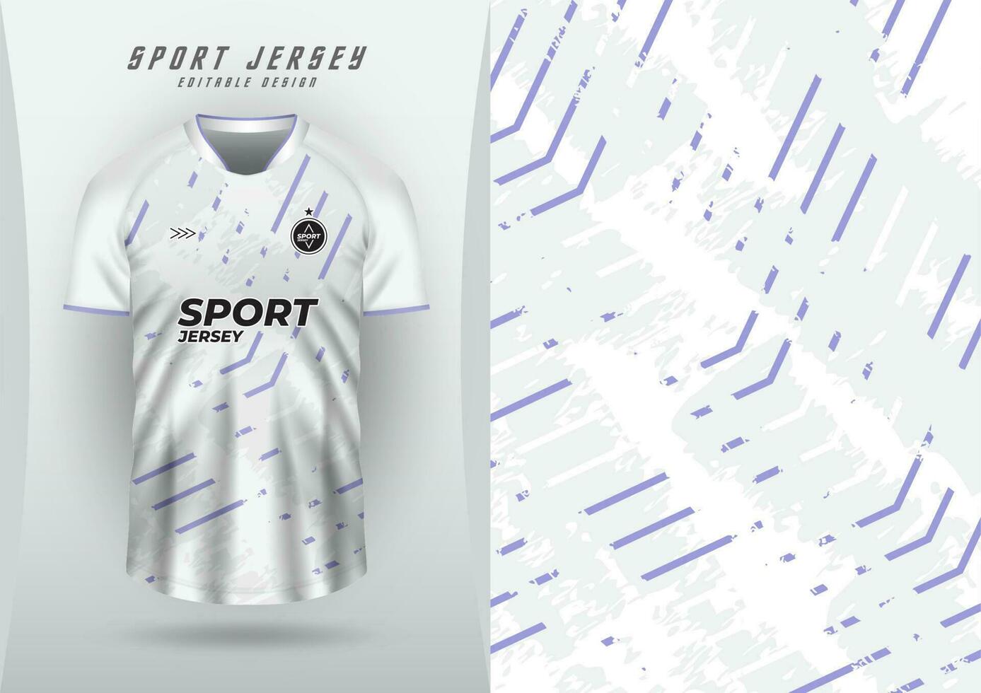 antecedentes para Deportes jersey, fútbol jersey, corriendo jersey, carreras jersey, blanco modelo con púrpura modelo. vector