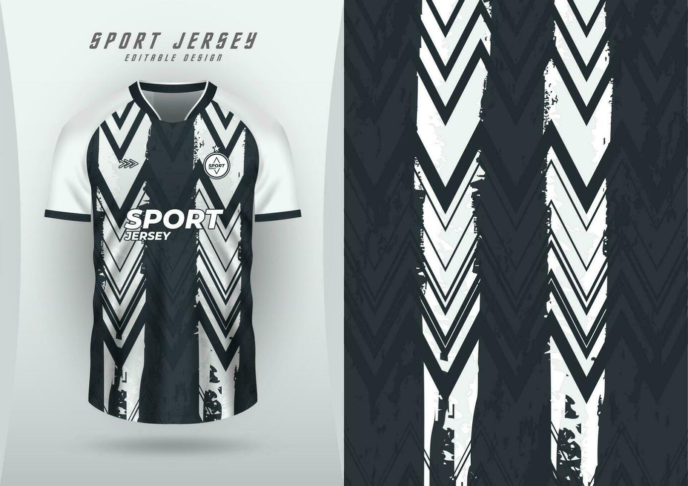 Background for sports jersey, soccer jersey, running jersey, racing jersey, black and white patterned. vector