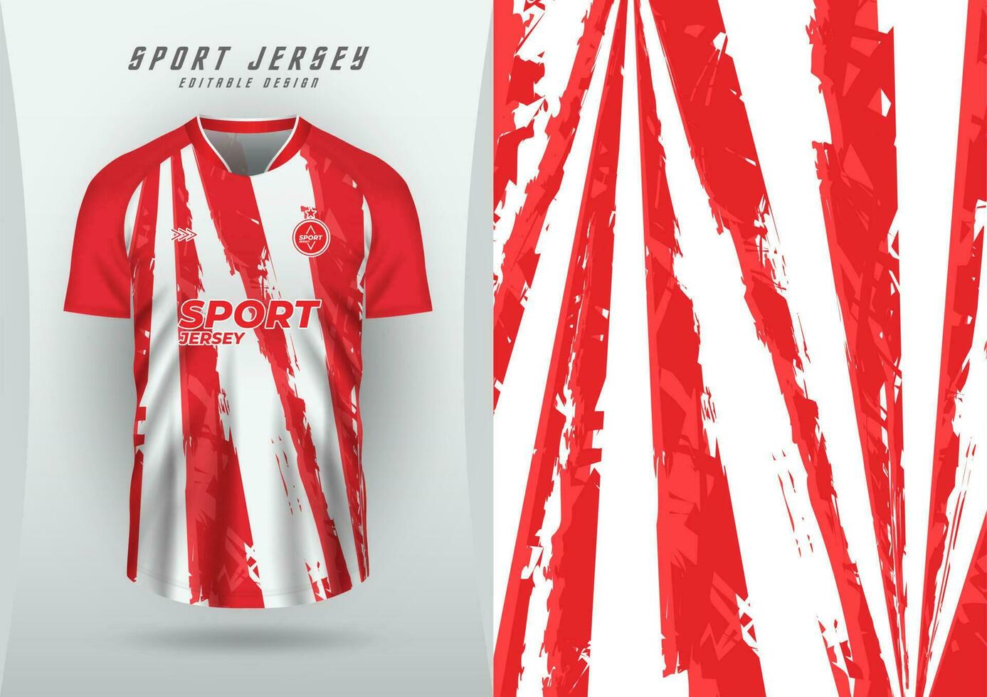 antecedentes para Deportes jersey, fútbol jersey, corriendo jersey, carreras jersey, rojo y blanco modelo. vector