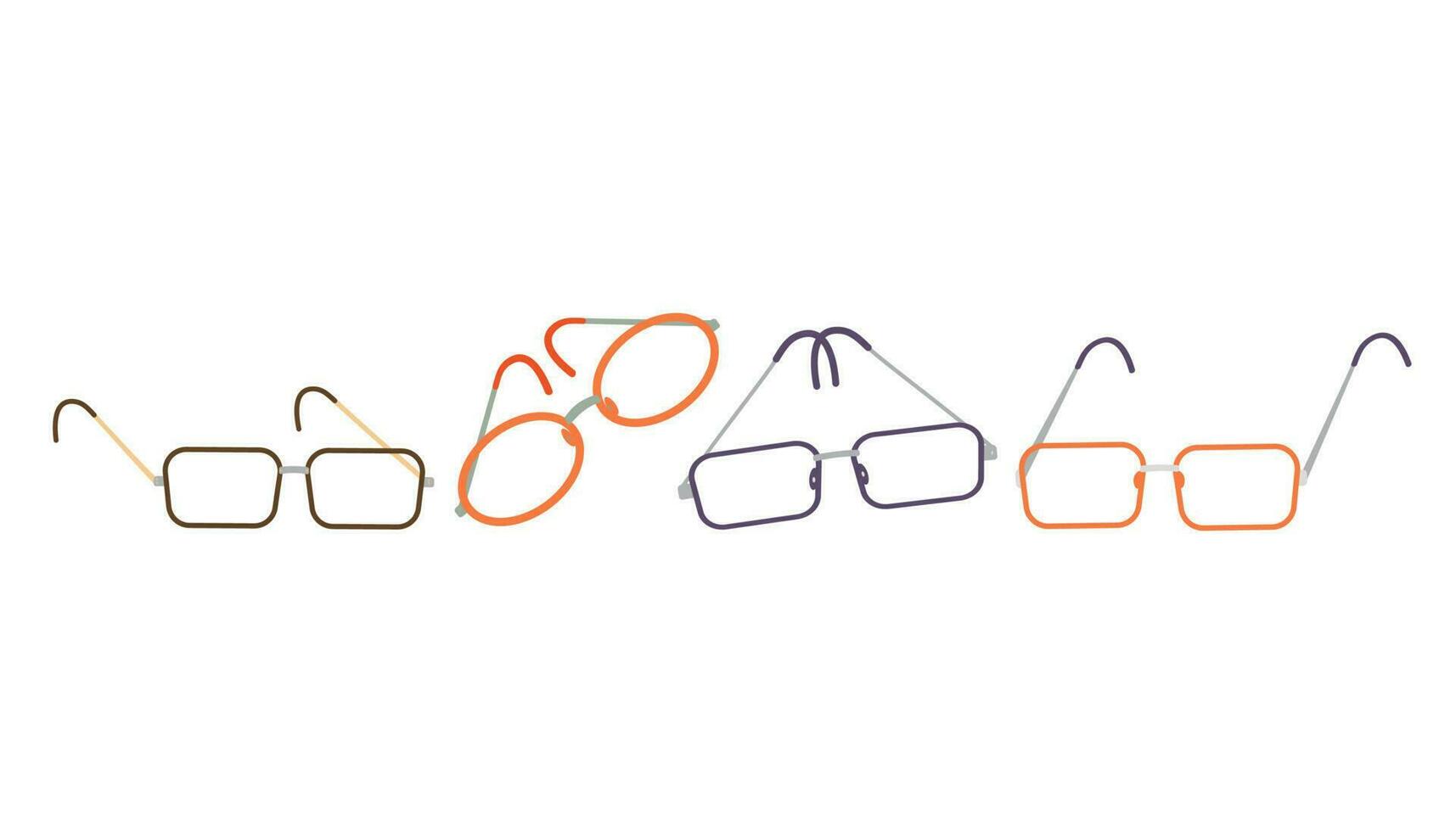 Set of glasses, optics. Vector graphics on isolated background 23797104