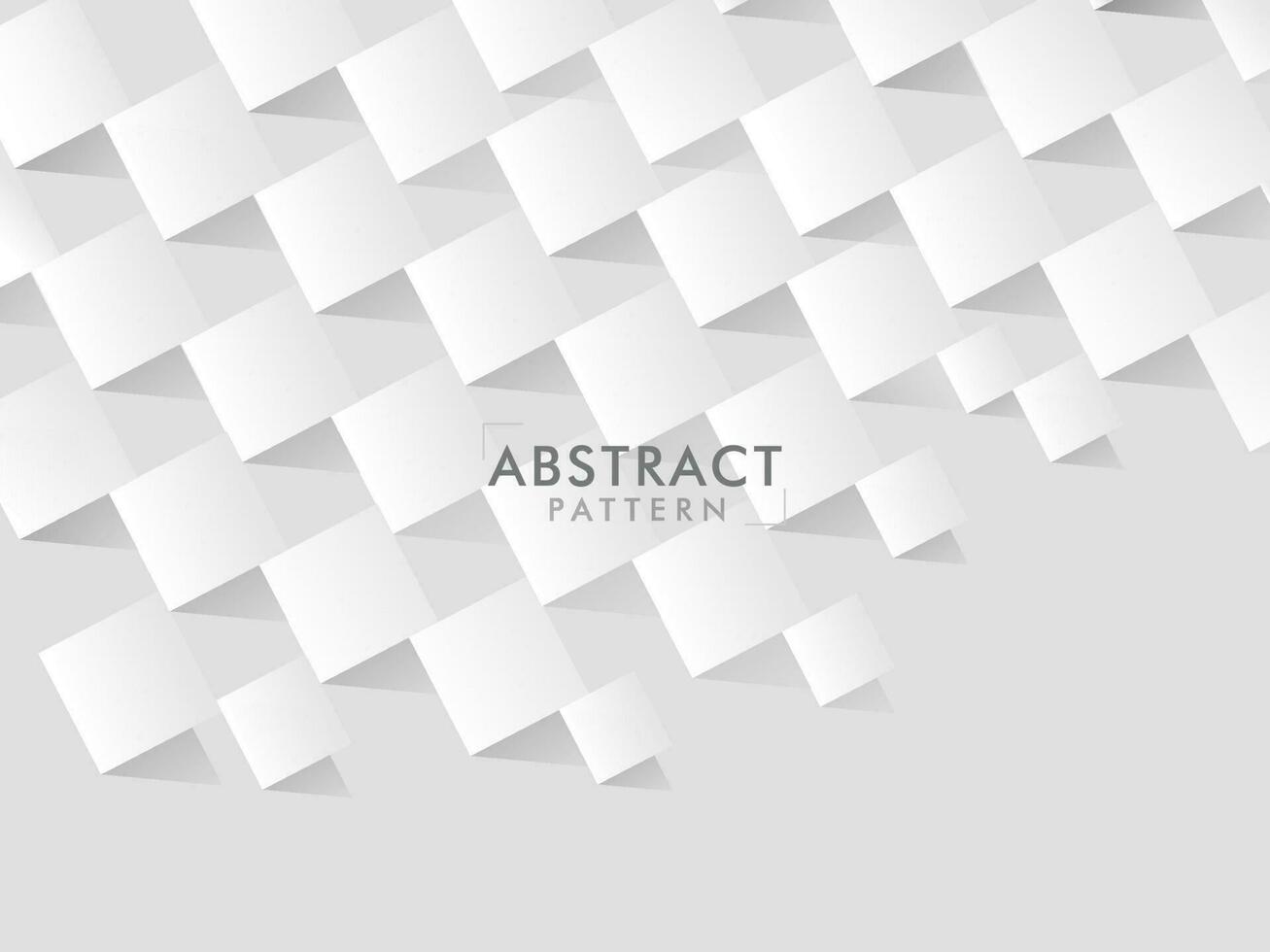 White Paper Cut Square Geometric Abstract Texture Background. vector