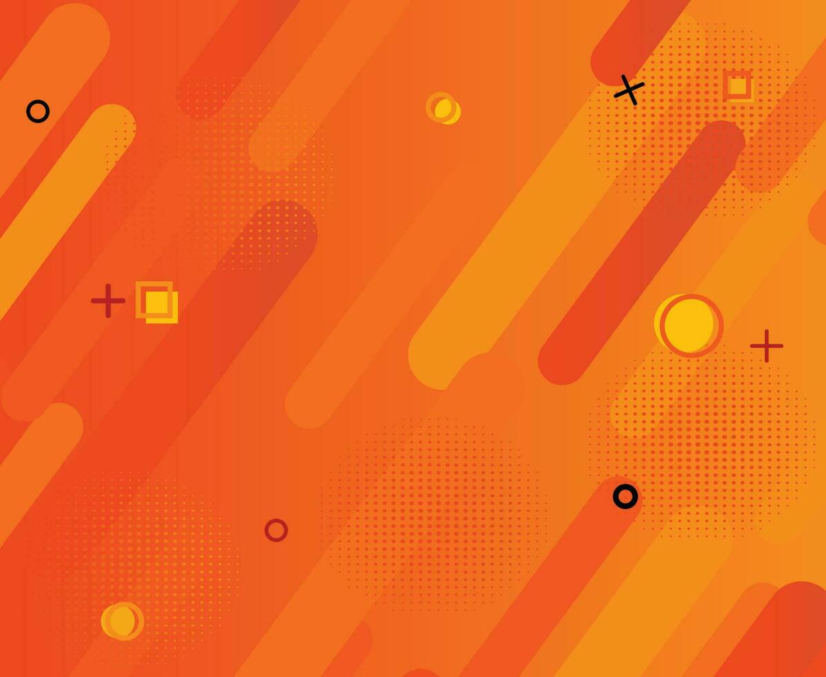 abstract orange background with halftone lines effect vector