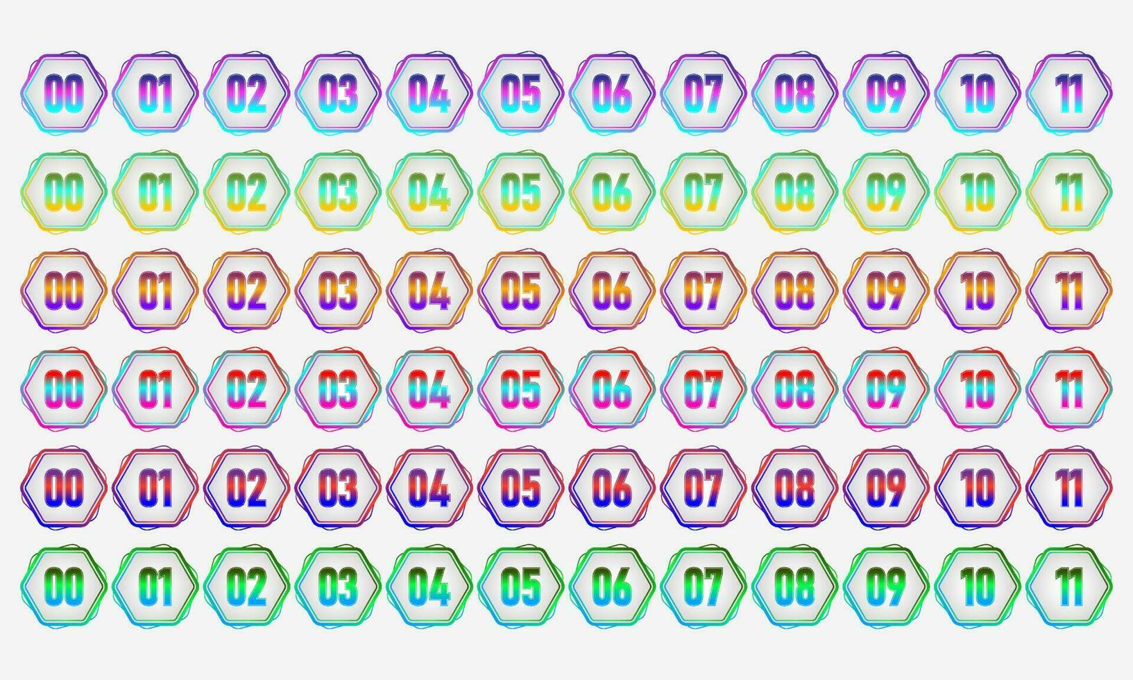 Hexagon Abstract Design Bullet Point vector