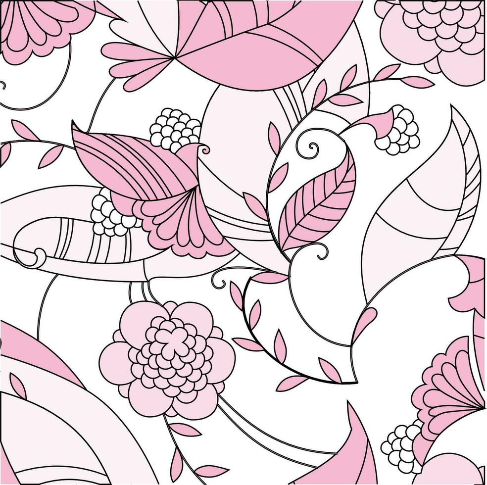 floral antecedentes con cachemir y indio florales. damasco estilo modelo para textil y decoración. clásico ornamento con flores vector