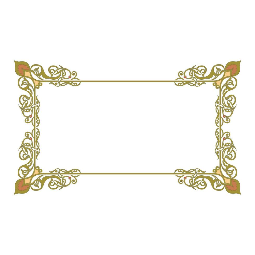 classic frame with floral ornament vector