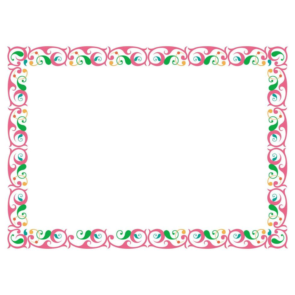 colorful classic ornamental frame vector, vintage design. vector