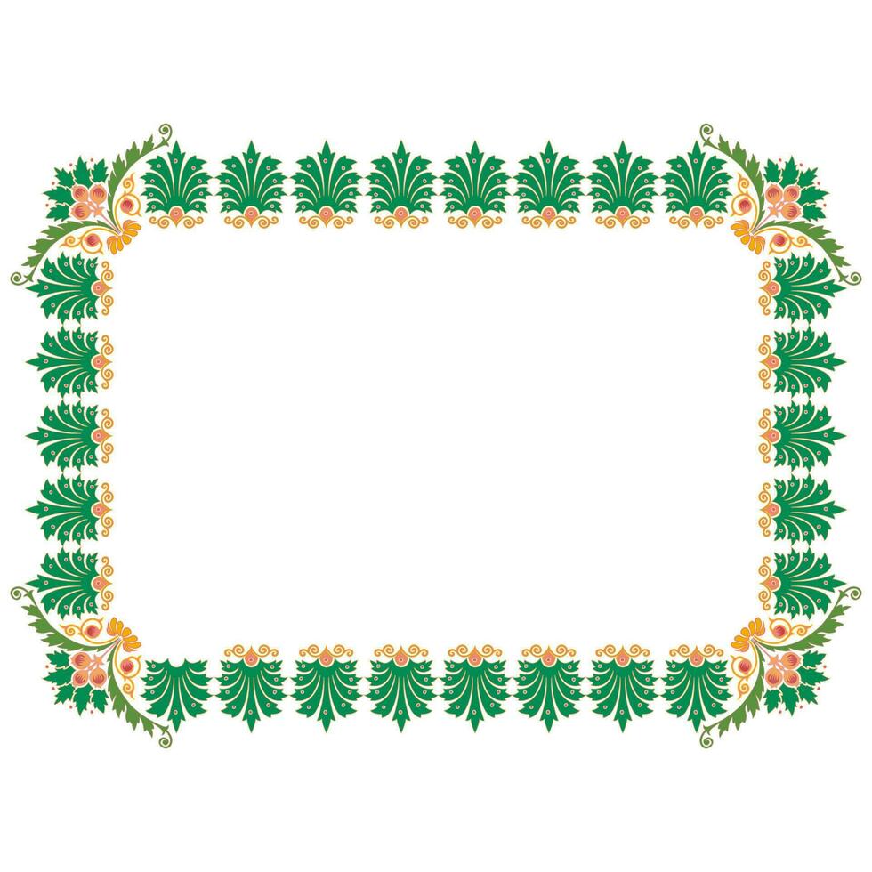 colorful classic ornamental frame vector, vintage design. vector