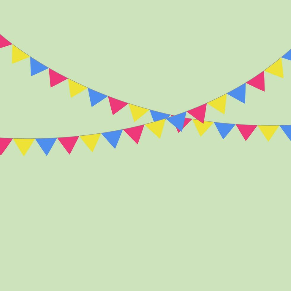 Party Background with Flags Vector EPS 10 green.