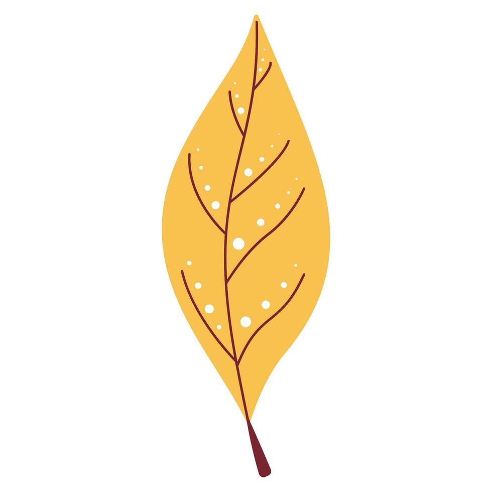 autumn yellow leaf aspen. Vector leafs EPS10. Spring.