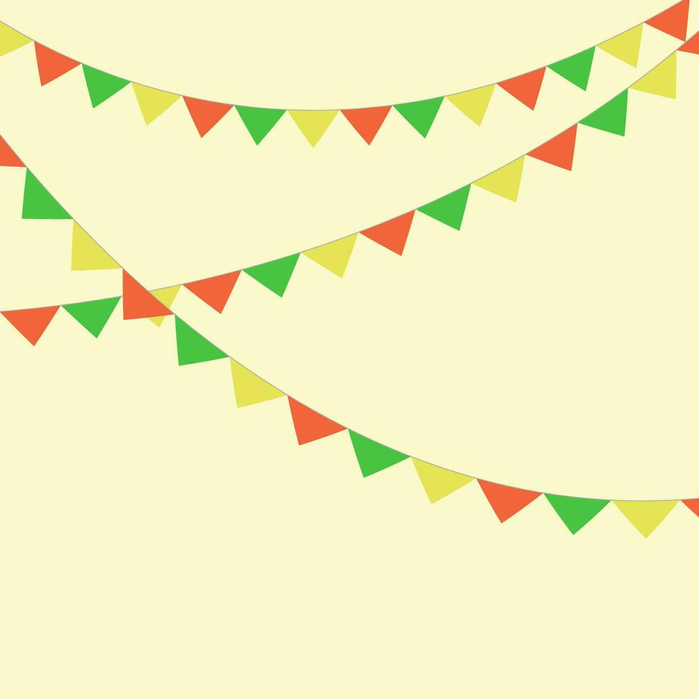 Party Flags Background vector colourfull pastel, yellow background.