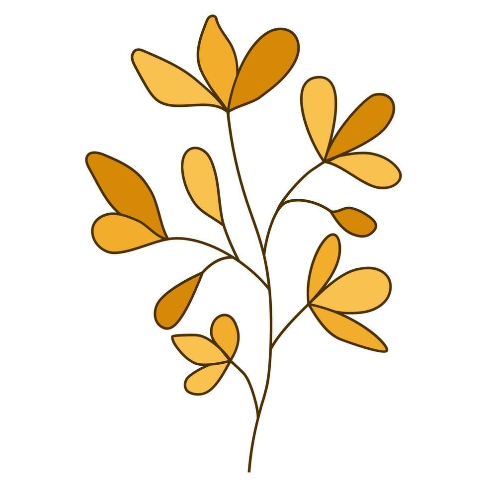 autumn yellow leaf aspen. Vector leafs EPS10. Spring.