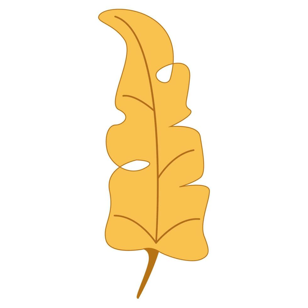 autumn yellow leaf aspen. Vector leafs EPS10. Spring.