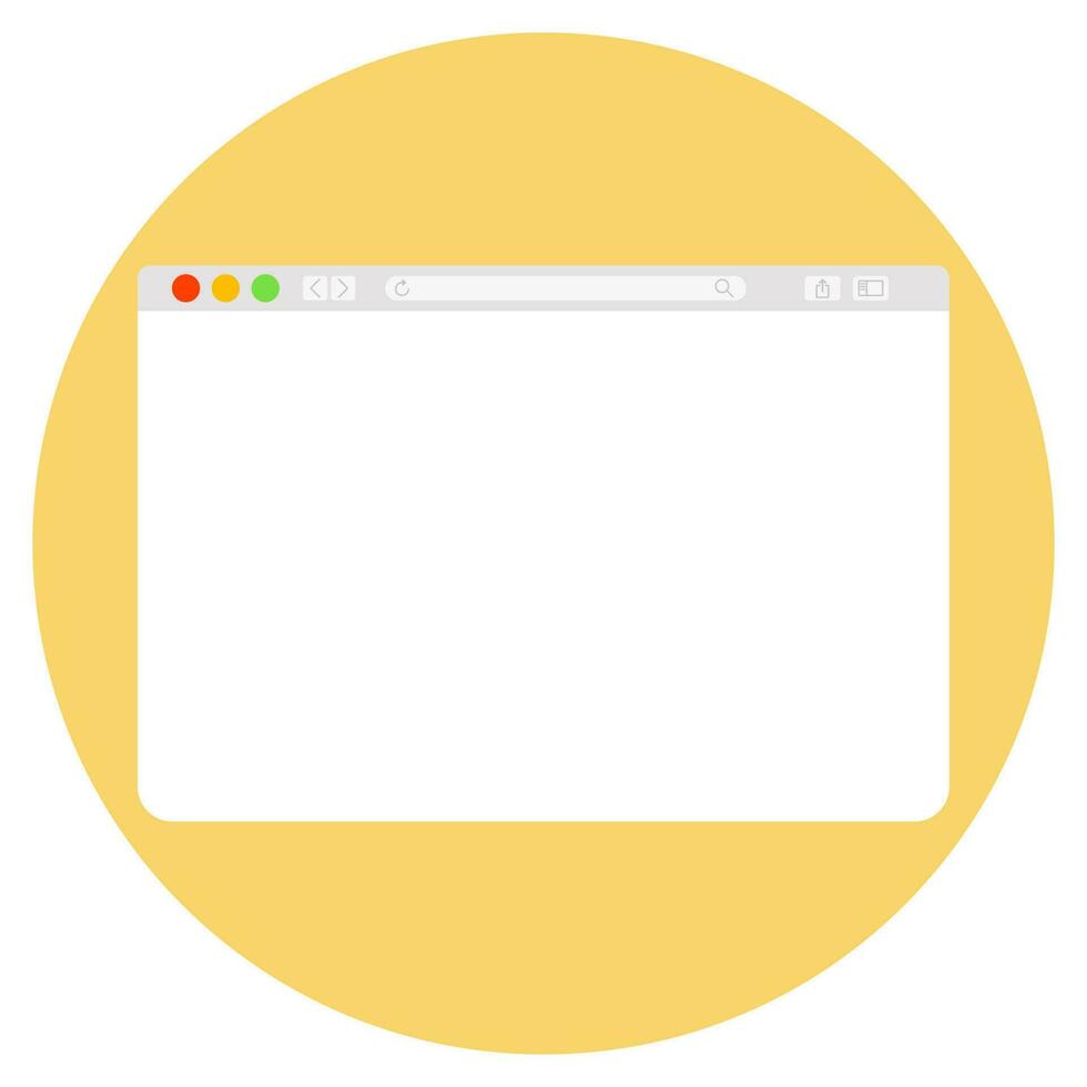 browser window vector icon illustration abstract design flat color template.