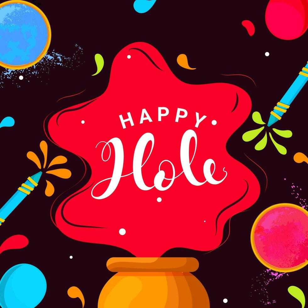 Happy Holi Celebration Background. vector