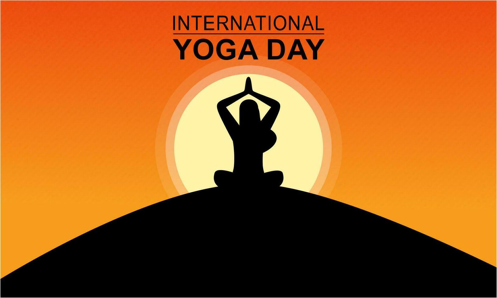International day of yoga illustration. Yoga body posture vector