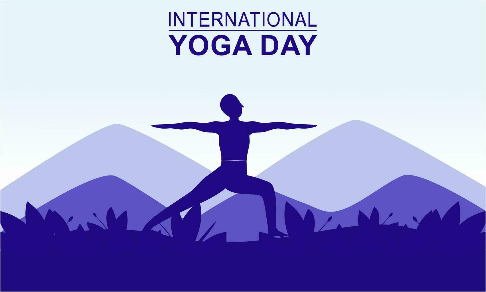 internacional día de yoga ilustración. yoga cuerpo postura vector