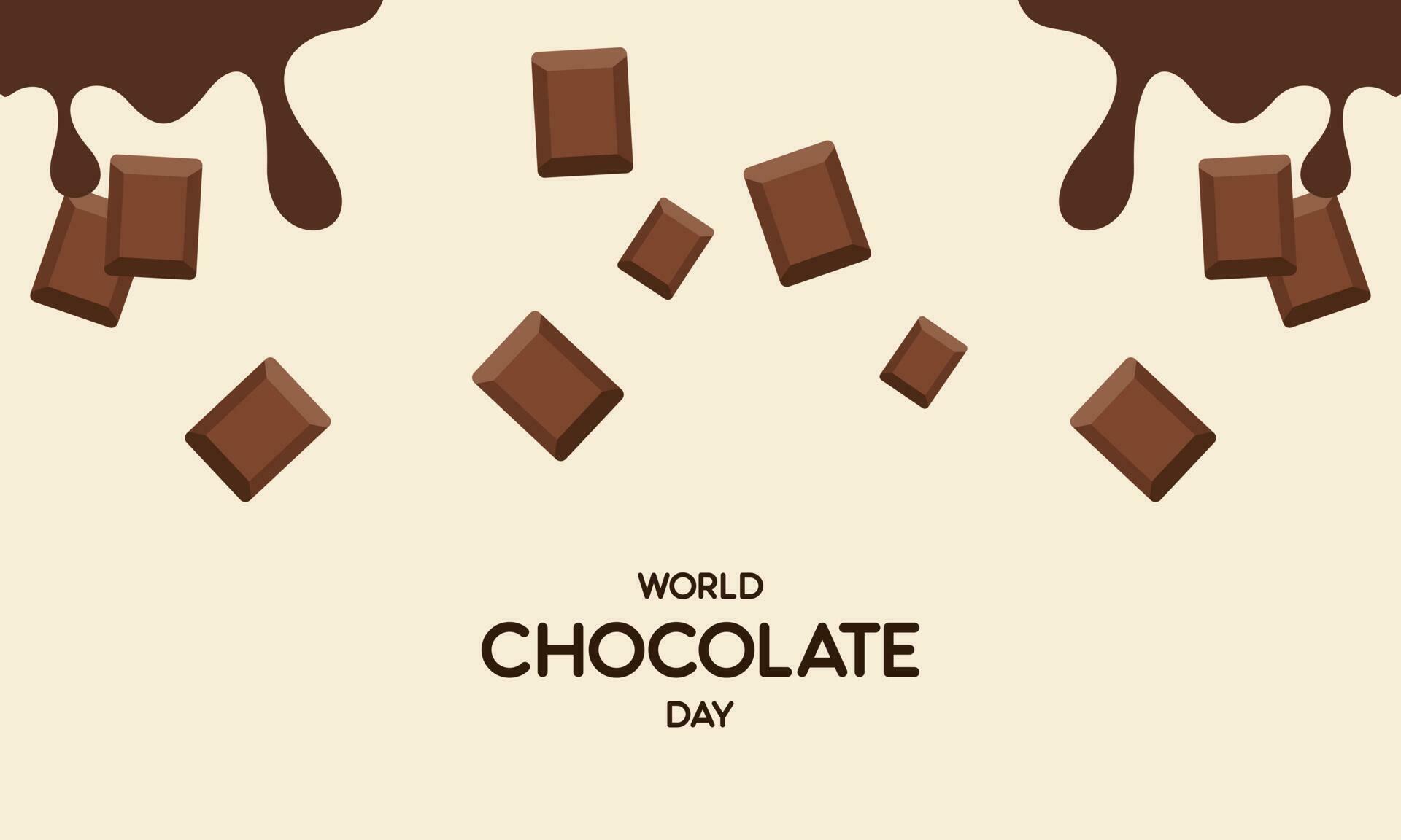 Happy world chocolate day illustration with chocolate logo 23798160