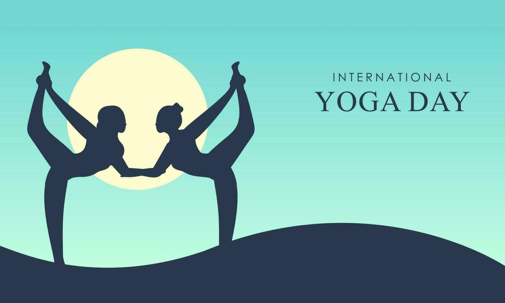 internacional día de yoga ilustración. yoga cuerpo postura vector