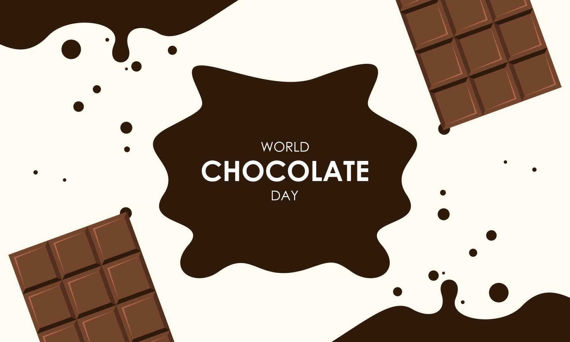 Happy world chocolate day illustration with chocolate logo 23798286