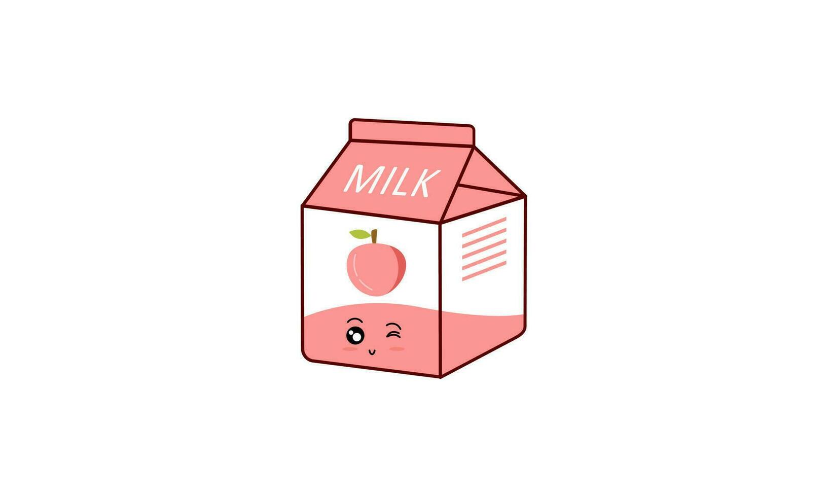 dibujos animados leche. asiático producto. kawaii anime diseño. dibujos animados estilo vector