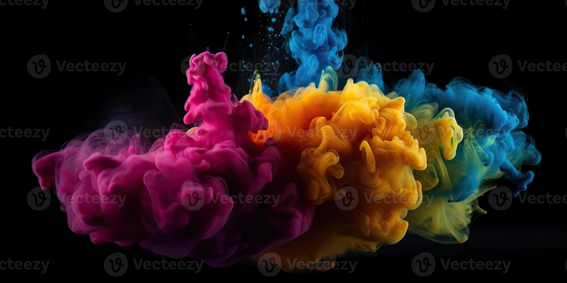 . . Motion graphics illustration of explode splash of color powder. Can be used for background decoration or graphic design. Graphic Art photo