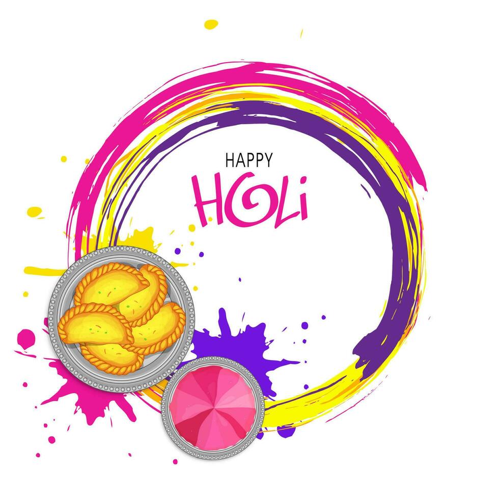 Indian Festival of Colors, Happy Holi Concept. vector