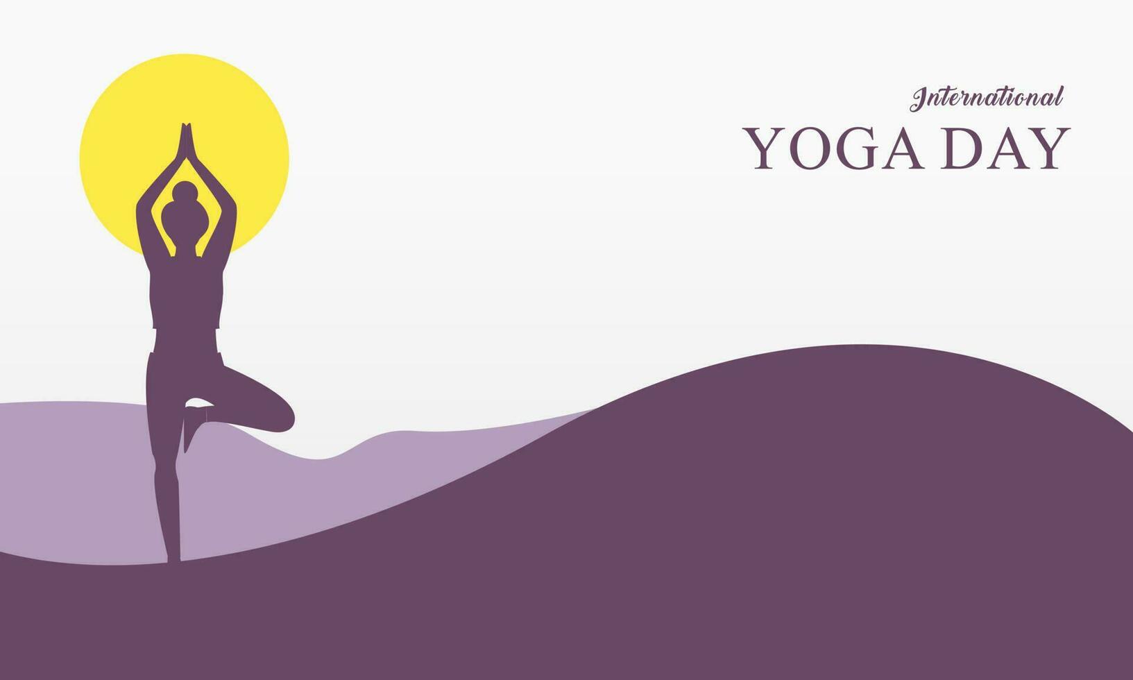 International day of yoga illustration. Yoga body posture vector