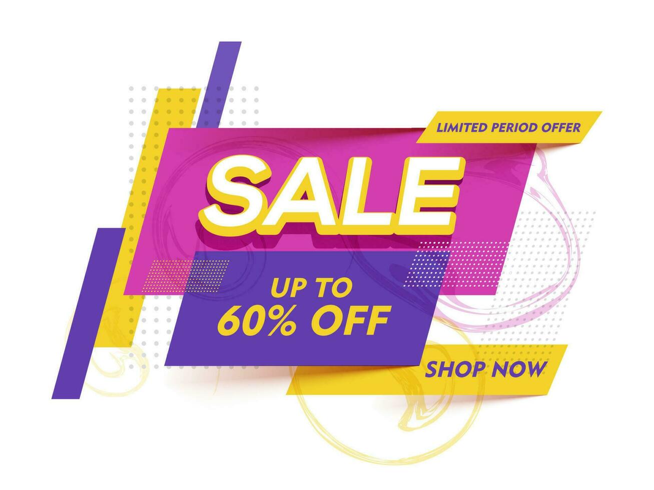 Sale Limited Period Offer on abstract background can be used as poster or banner design. vector